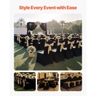 Uimoso 100pcs Black Stretch Spandex Chair Covers For Events Weddings  And Dining