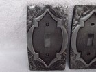 Lot Of 3 Vintage Antique Silver Tone Light Switch Covers