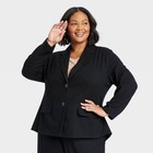 Ava   Viv Women s Front-button Blazer Jacket Lightweight Tunic Length