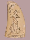 Faux Ivory Whale Tooth Scrimshaw  liberty  Maritime Replica