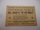 Original 1912 Antique Handbill For Rip Van Winkle At The Academy Of Music