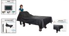 Multi-purpose Black Vinyl Table Cover For Billiards   Table Tennis - 10ft X 6ft