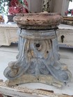 The Best Old Architectural Large Zinc Metal Capital Base Pedestal Riser Wood Top