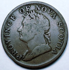 Beautiful  Old Canadian Coins 1832 Nova Scotia Halfpenny  Token Canada 