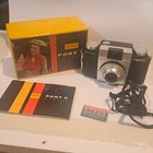 Vintage Kodak Pony Ii Film Camera Original Box  Instructions  Strap  Flash Cards