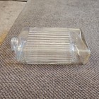 Vtg Ribbed Clear Glass Refrigerator Water Juice Bottle Unbranded 10x5x3 