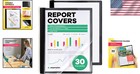 Clear Front Presentation Folders - 30 Pack  Holds 100 Sheets  Spill-proof