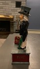 Vintage Reproduction Uncle Sam Mechanical Cast Iron Coin Piggy Bank