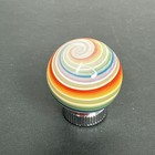 Contemporary Handmade Art Glass Marble  97  Spiral Swirl  Uv Green Glow Boro Mib