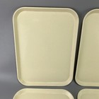 4 Vintage Cambro 12-3 Camtray Cream Colored Cafeteria Lunch Tray 16x12 Nsf