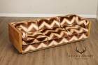 Bernhardt Mid Century Modern Chevron Box Sofa