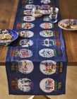 Anthropologie Table Runner Travel Snow Globes Holiday In The City New 7 5 Feet