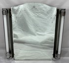 Vintage Art Deco Bathroom Medicine Cabinet Mirror 2 Side Lights Chrome Recessed