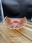 Fenton Vintage Marigold Carnival Glass Open Edge Basket Weave  Bowl 2 Sides Up