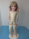 21 5  Antique German Kestner 154 Bisque Doll Leather Body Sl Br Eye Blonde Sf2