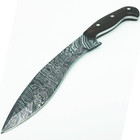 Handmade Damascus Heavy Duty Kukri Knife Full Tang  With Leather Sheath 33cm