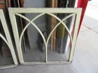   2 Antique Gothic Window Sashes   34 75 X 35 25   Architectural Salvage