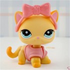 Mini Shop Pet Figure Toys Yellow Shorthair Cat 339 Animal Figure Kids Gift Rare