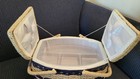 Vintage Large Woven Sewing Basket Retro Sewing Basket Wicker Box