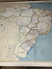 Large Vintage 1980 Map Of Brazil  48 X 40 5  In Color  Euc  No Tears Or Smudges