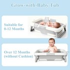 Collapsible Baby Bathtub With Newborn Sling  Baby Bath Tub With Quick Drainag   