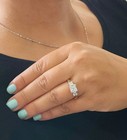 1 30ct Princess Cut Certified Lab Grown cvd Diamond 3-stone Ring 14k Gold Size 7