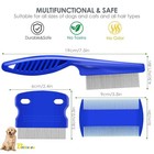 3 Pack Pet Hair Comb Stainless Steel Flea Lice Combs Dog Cat Grooming Kit New