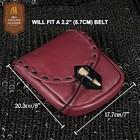 Leather Belt Pouch Medieval Renaissance Reenactment Cosplay Waist Bag Wine Red
