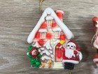 Vintage Christmas Tree Ornaments Lot Of 4 Santa Snowman