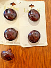Lot Of 24 Vintage Leather Buttons  multiple Sets Includes One Large Unusual 
