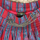 Alpen Trachten Purple Dirndl Skirt Eu 40  Alpine Folk Festival Boho Metal Chain