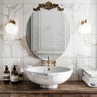 Vintage Ornate Baroque Oval Wall Mirror Antique Bathroom Vanity Mirror Durable