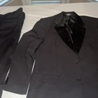 Haband Executive Division Black Pinstripe Tuxedo Suit 44l Style 801