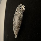 Vintage Metzke Pewter Vase Flower Holder Brooch Pin 1980 Lapel Posy Pin