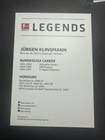 Jurgen Klinsmann Hand Signed Bundesliga Legends Official Card Vfb Stuttgart Rare