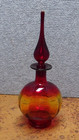 Vintage Blenko Glass Amberina Rainbow Glass Decanter  Bk