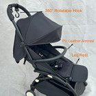 3 Pcs set Stroller Accessories Pu Leather Armrest  Leg Rest Board And Hook Compa
