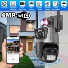 Dual Lens Hd 1080p Wifi Ip Camera Wireless Outdoor Cctv Ptz Home Security Ir Cam