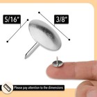  500 Pack  steel Thumb Tacks Sliver Thumb Tack Flat Head Push Pin