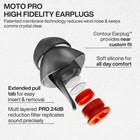 Moto Pro - Motorcycle Ear Plugs - Reusable Earplugs For Wind Noise Protection