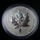 2004 Canada  5  1 Oz   9999 Silver Maple Leaf Reverse Proof D-day Privy Mark