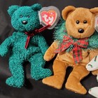  Ty Beanie Baby Christmas Bear Lot Of 5 - Mwmt W  Hallmark Exclusive  Retired