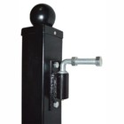 Aleko Black Steel Gate Posts 9  X 3 5  X 3 5   For Dual Driveway Gate Set Of 2