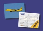 Spirit Airlines A320 A321 A319 - 65 Airplane Trading Cards - 2 5 x 3 5 