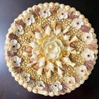 Vintage Sailors Valentine Handmade Seashell Art 13  Beachy Shell Mosaic