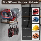 Helmet Rack Wall Mount  Motorcycle Helmet Holder Plate Rack Display Organizer Wi
