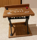 School Daze Wood Coaster Set In Desk Vintage 1975 Enesco