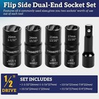 Lug Nut Removal Tool 5 Piece Wheel Lock Remover Kit   double Side Lug Nut Extracto