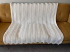 Crotched Afghan Blanket  54 x54  White