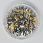 2024 Niue  5 Vikings Antique Finish 2oz Silver  999 Mintage  500 Dc-7259